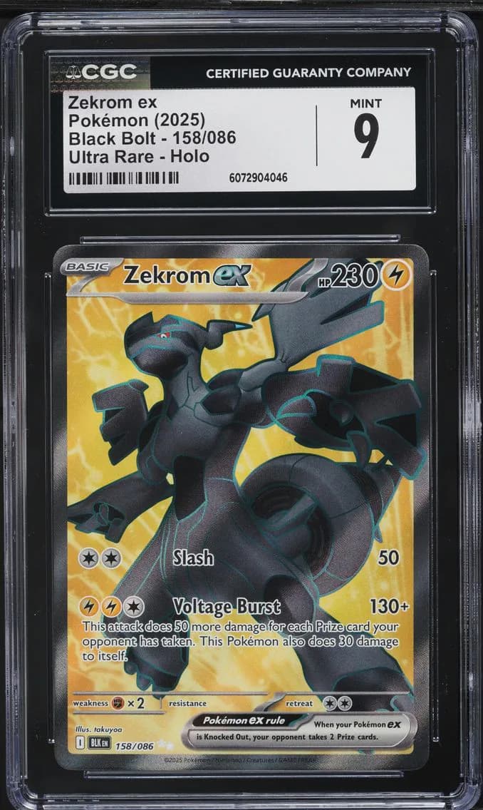Zekrom ex, Black Bolt, CGC 9
