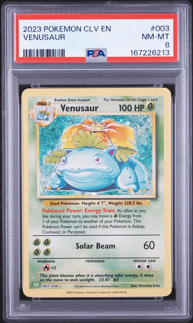 Venusaur, CLV-Trading Card Game Classic Venusaur & Lugia EX Deck, PSA 8
