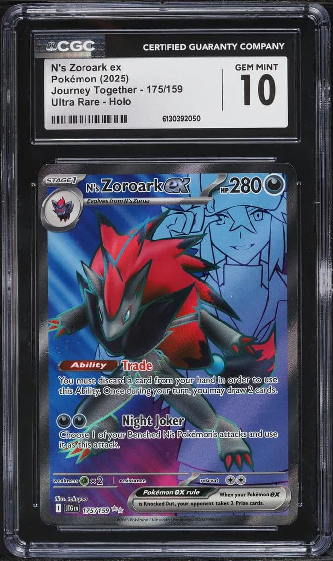 N's Zoroark ex, Journey Together, CGC 10
