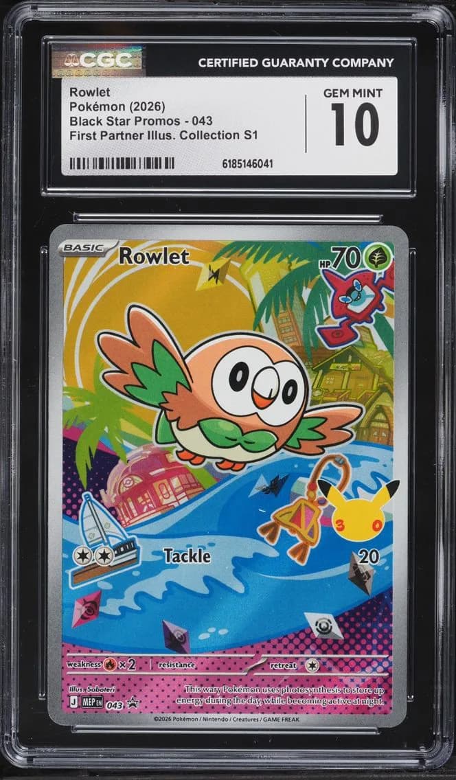 Rowlet, Black Star Promos - Mega Evolution MEP EN, CGC 10