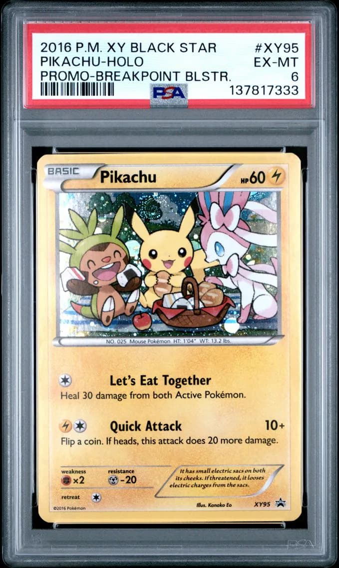Pikachu-Holo, XY Black Star Promo, PSA 6