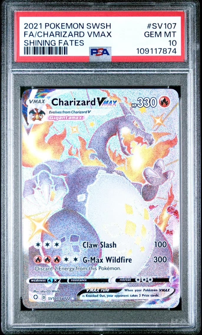 Charizard VMAX, Sword & Shield Shining Fates, PSA 10