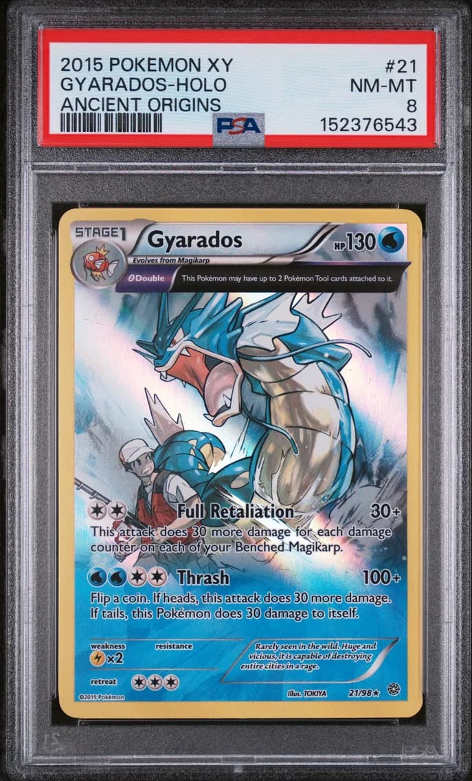 Gyarados-Holo, XY Ancient Origins, PSA 8