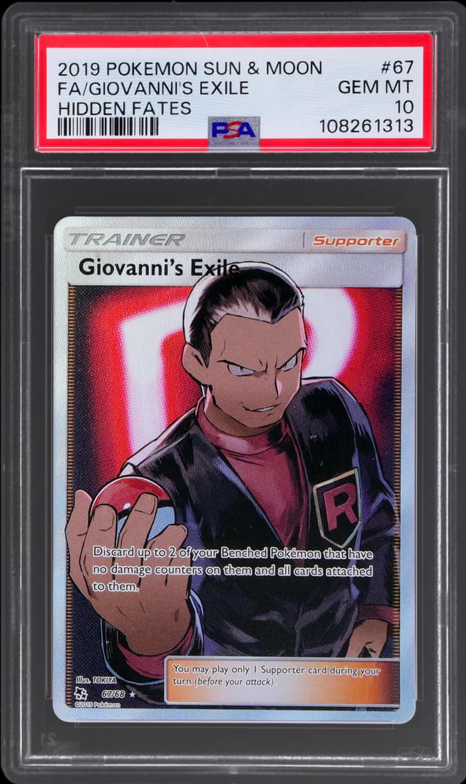 Giovanni's Exile, Sun & Moon Hidden Fates, PSA 10