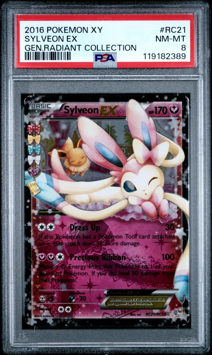 Sylveon EX, XY Generations Radiant Collection, PSA 8