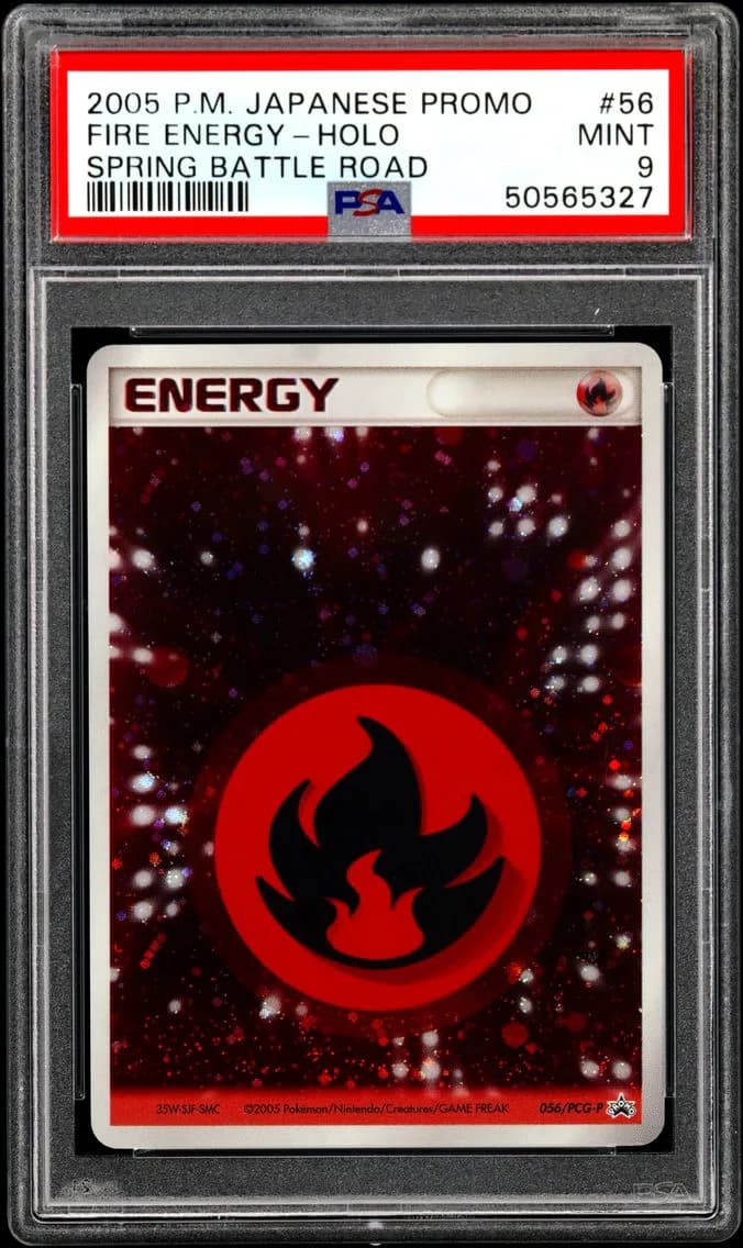 Fire Energy-Holo, Japanese Promo, PSA 9