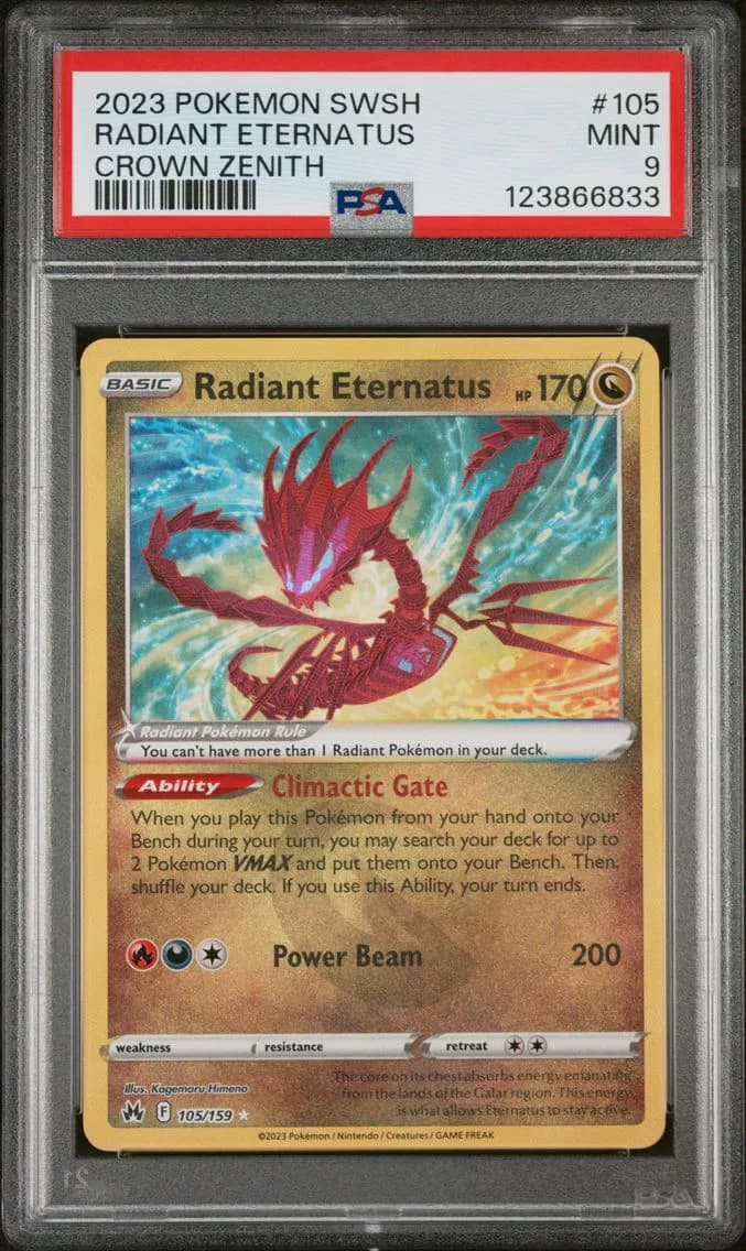 Radiant Eternatus, Sword and Shield Crown Zenith, PSA 9