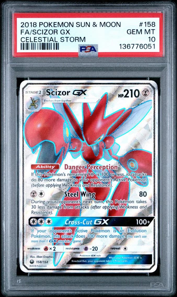 Scizor GX, Sun & Moon Celestial Storm, PSA 10