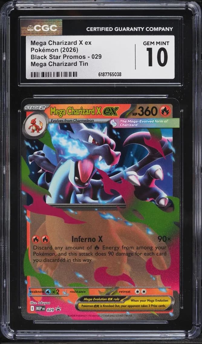 Mega Charizard X EX, Black Star Promos - Mega Evolution MEP EN, CGC 10