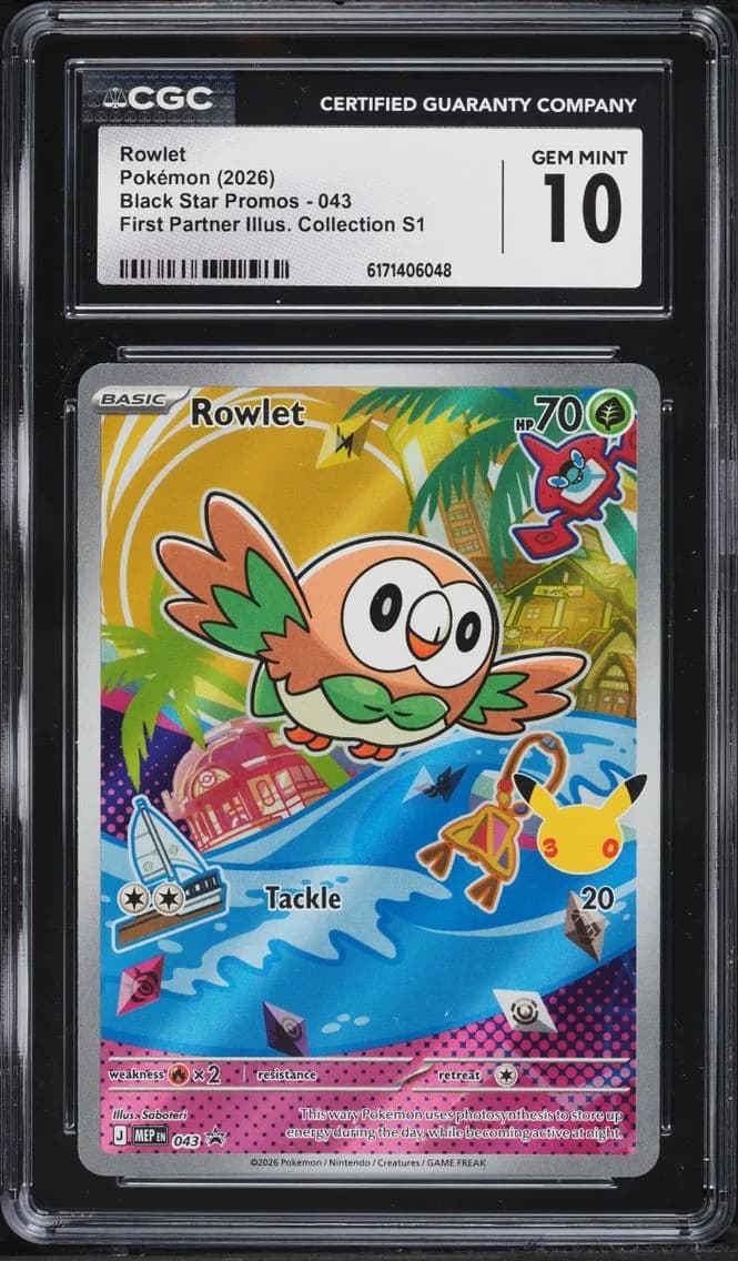 Rowlet, Black Star Promos - Mega Evolution MEP EN, CGC 10