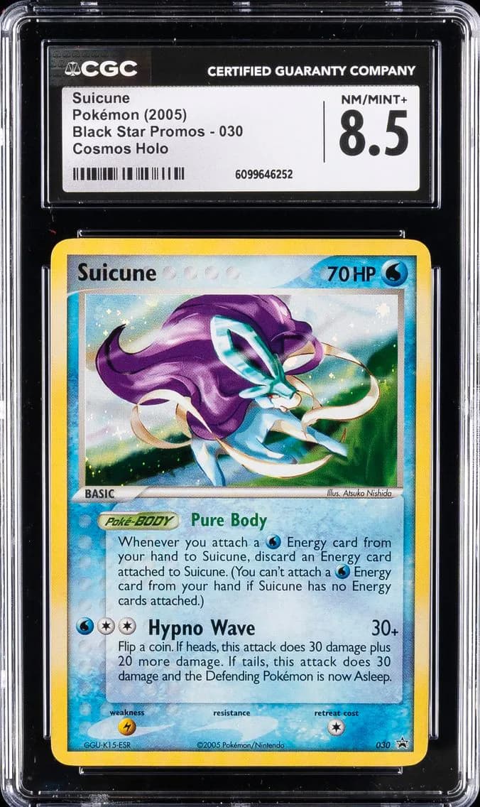 Suicune, Black Star Promos - Nintendo, CGC 8.5