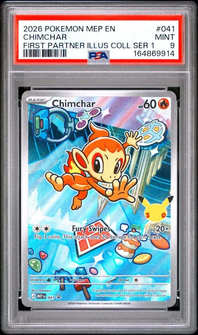 Chimchar, Me Black Star Promo, PSA 9