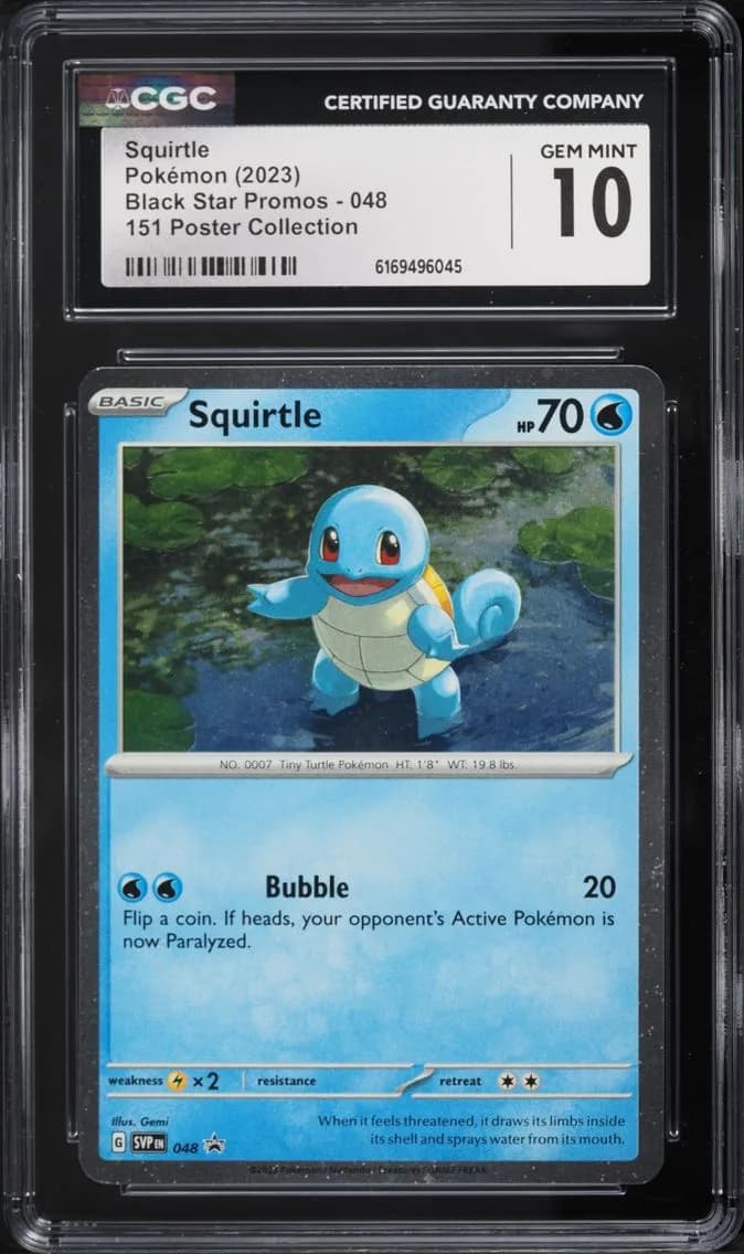 Collection Squirtle, Black Star Promos - Scarlet & Violet SVP EN, CGC 10