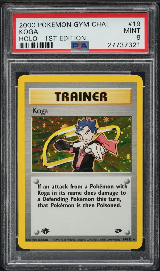 Koga-Holo 1st Edition, Gym Challenge, PSA 9