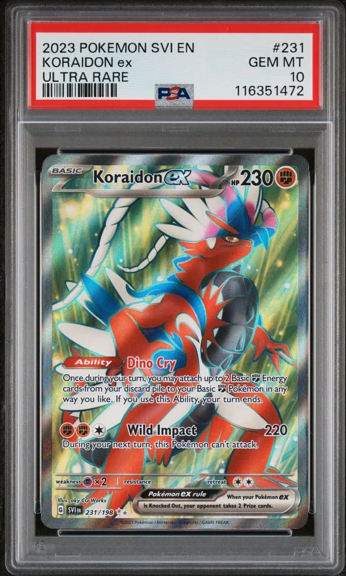 Koraidon EX, Scarlet & Violet, PSA 10