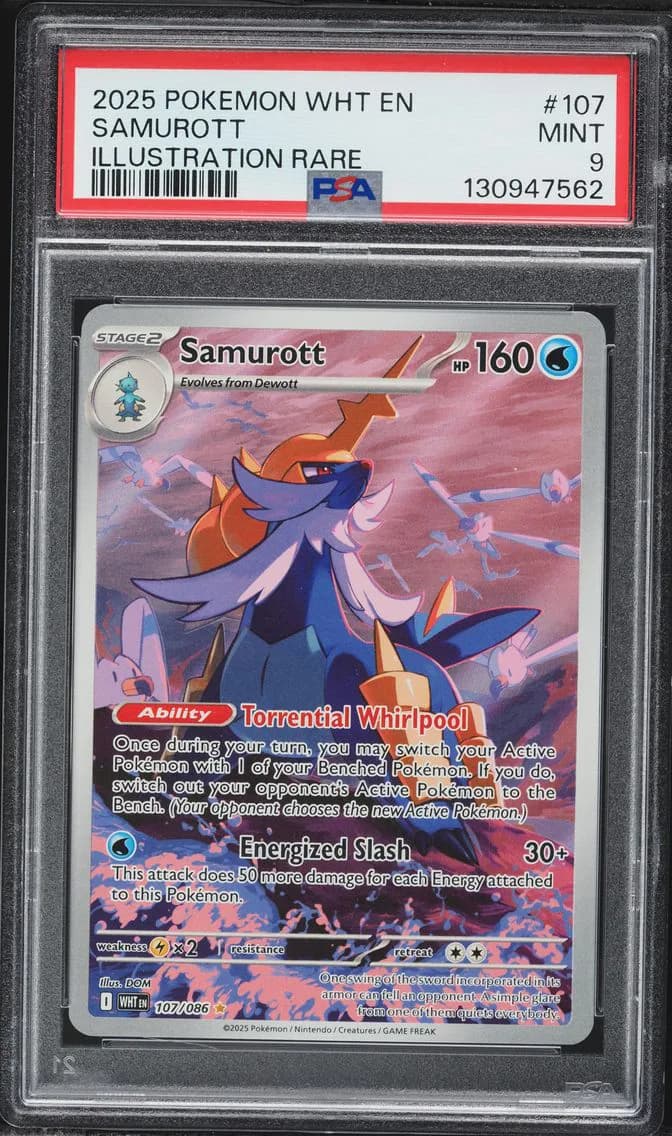 Samurott, White Flare, PSA 9