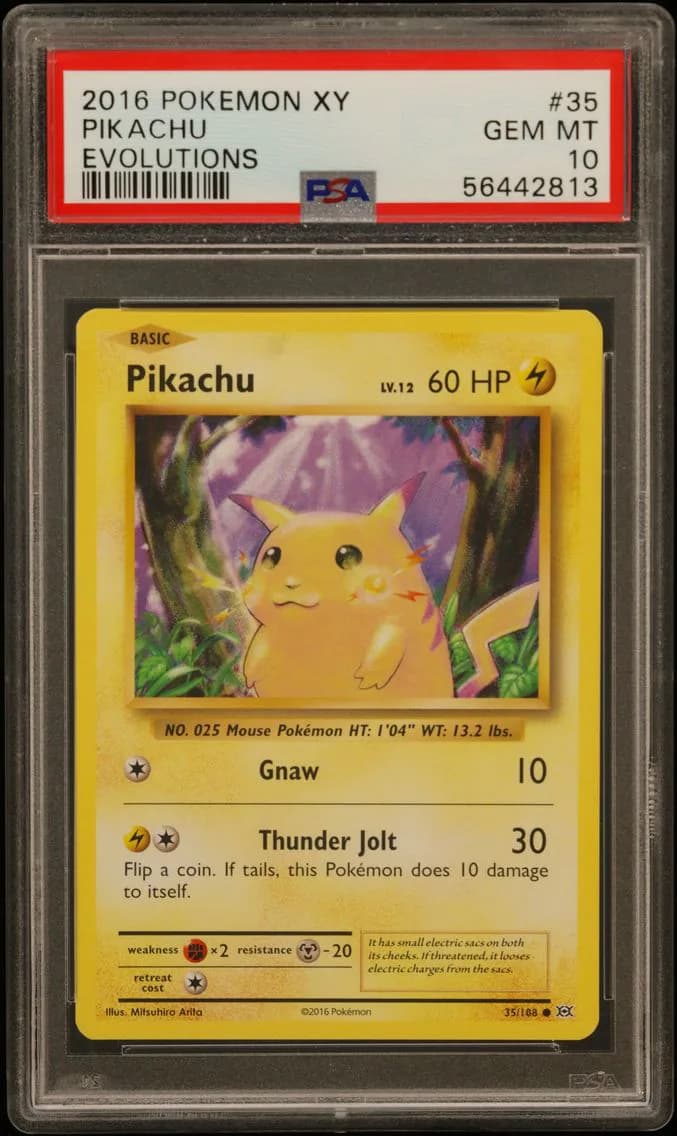 Pikachu, XY Evolutions, PSA 10