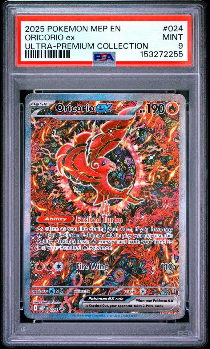 Oricorio EX, Me Black Star Promo, PSA 9