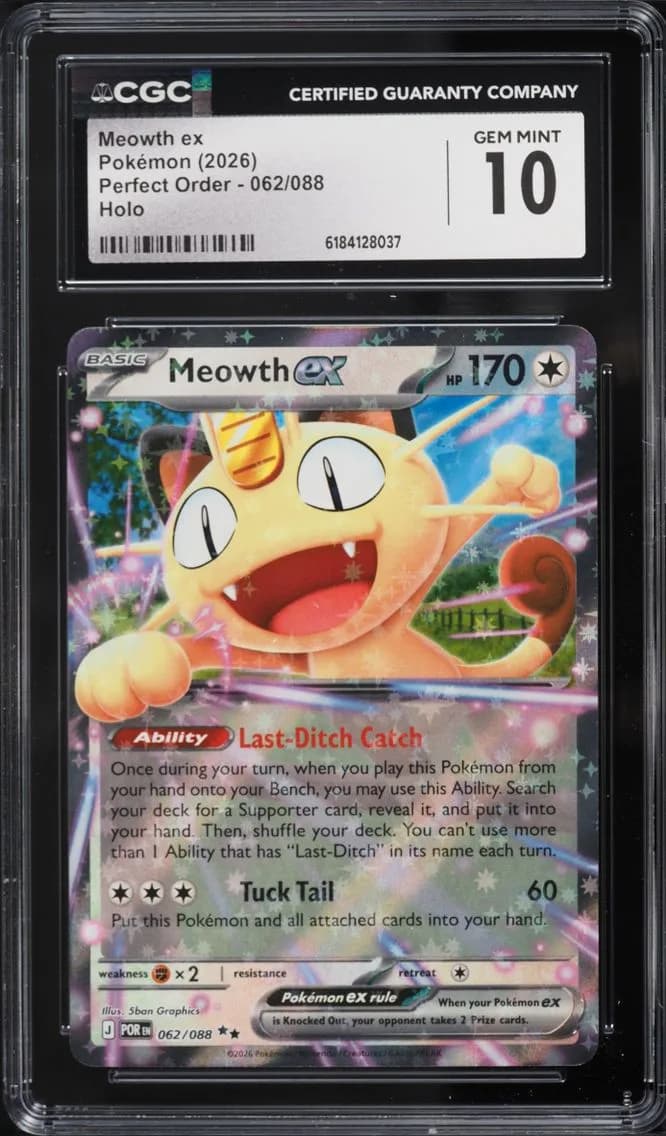 Meowth ex, Perfect Order, CGC 10