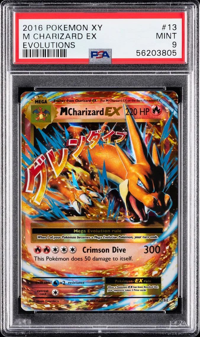 M Charizard EX, XY Evolutions, PSA 9