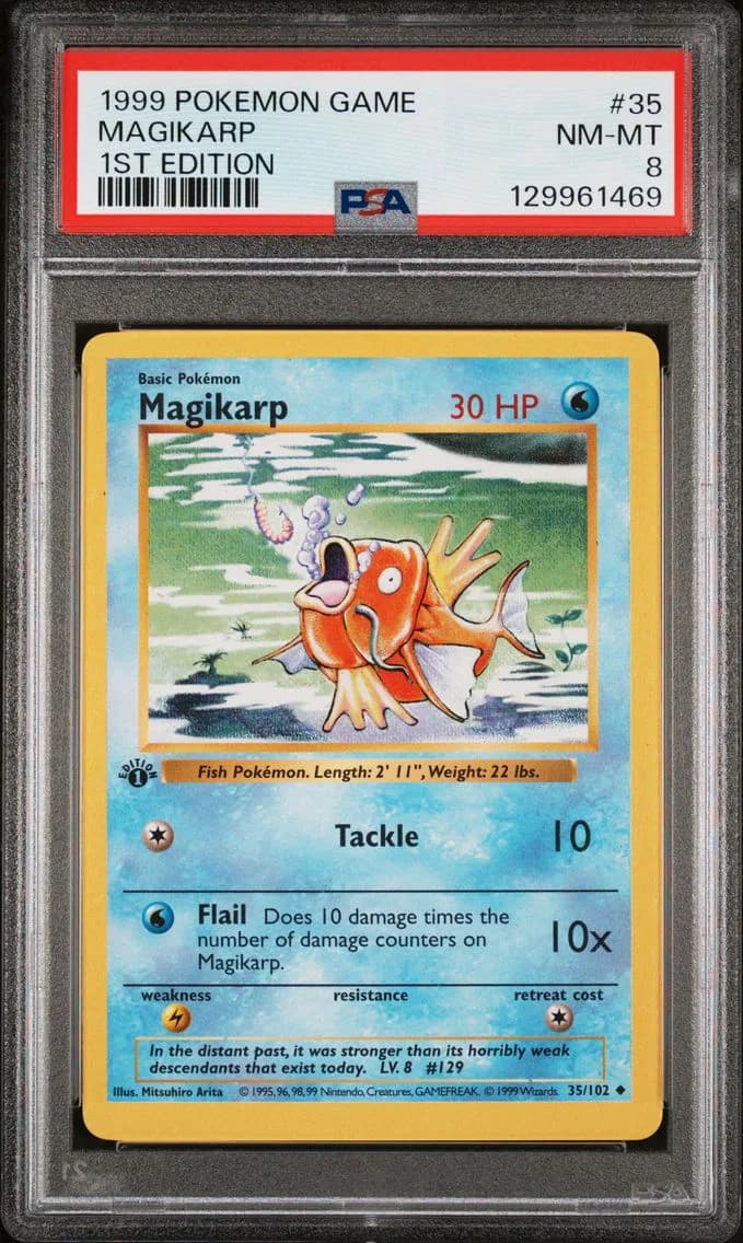 Magikarp 1st Edition, Game, PSA 8