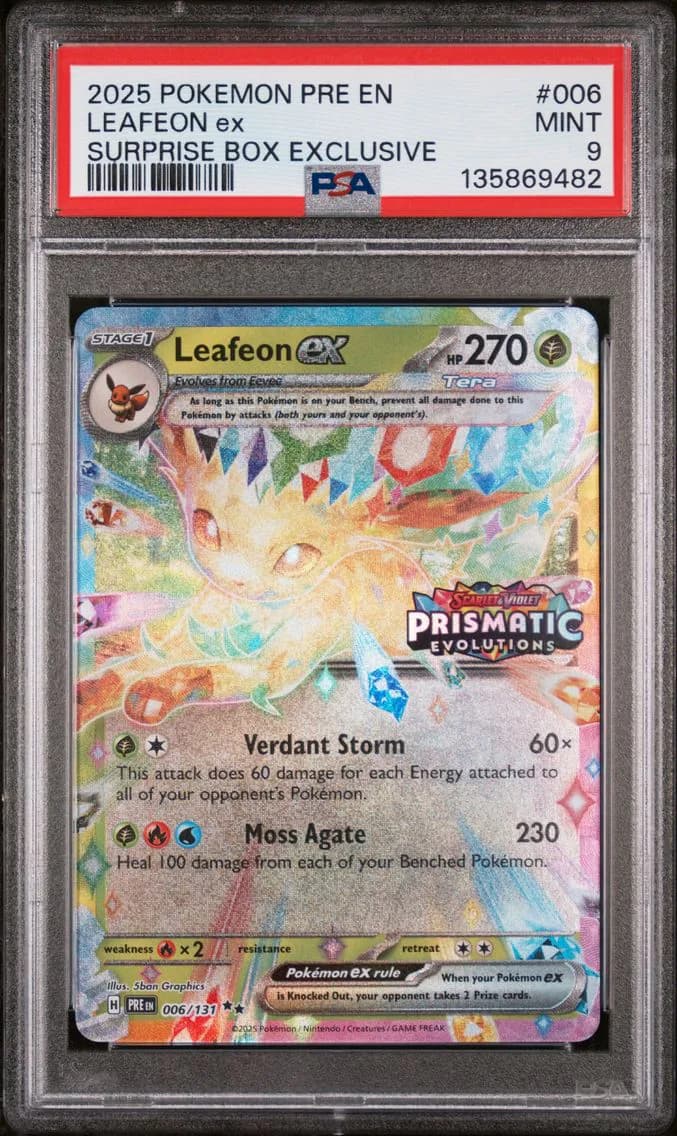 Leafeon EX, Prismatic Evolutions, PSA 9