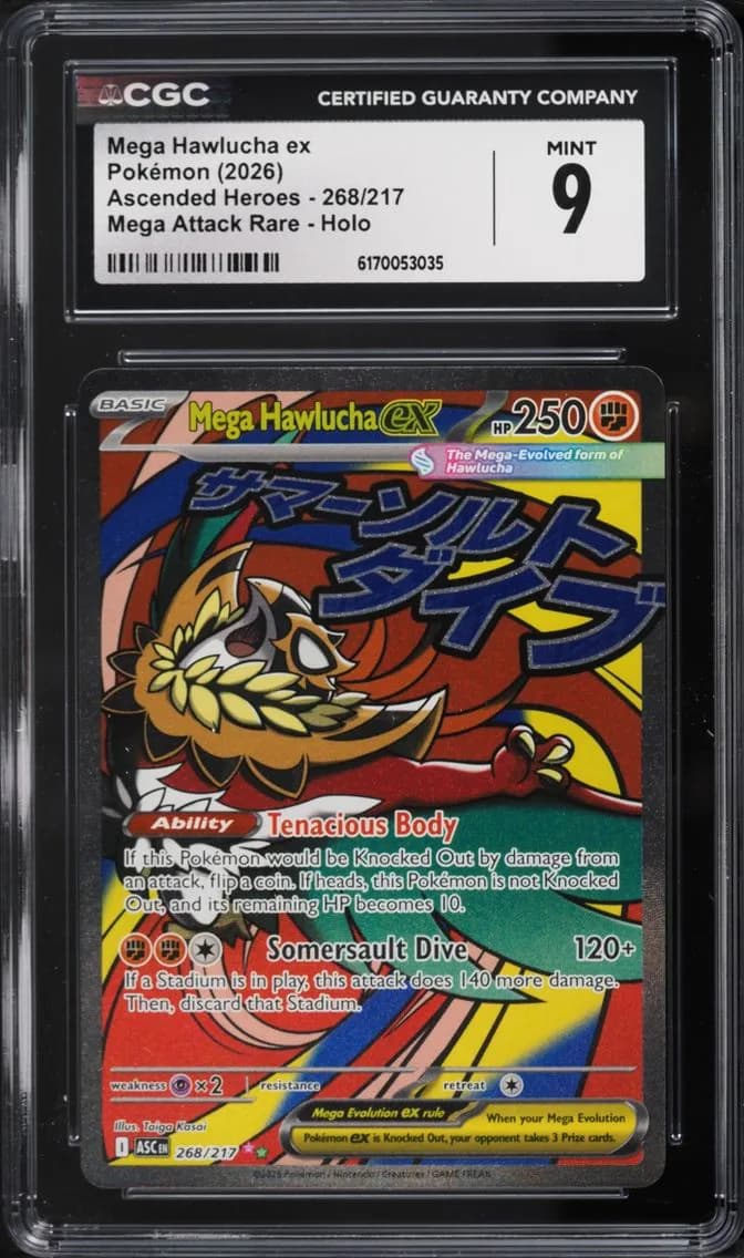 Hawlucha ex, Ascended Heroes, CGC 9