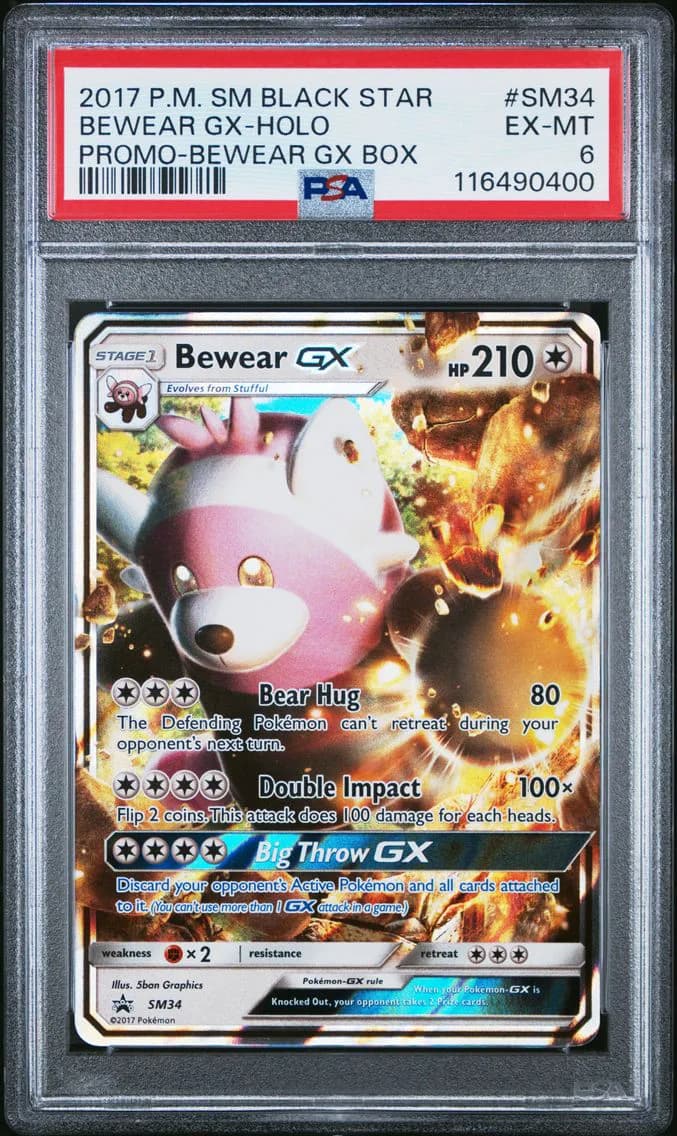 Bewear GX-Holo, SM Black Star Promo, PSA 6