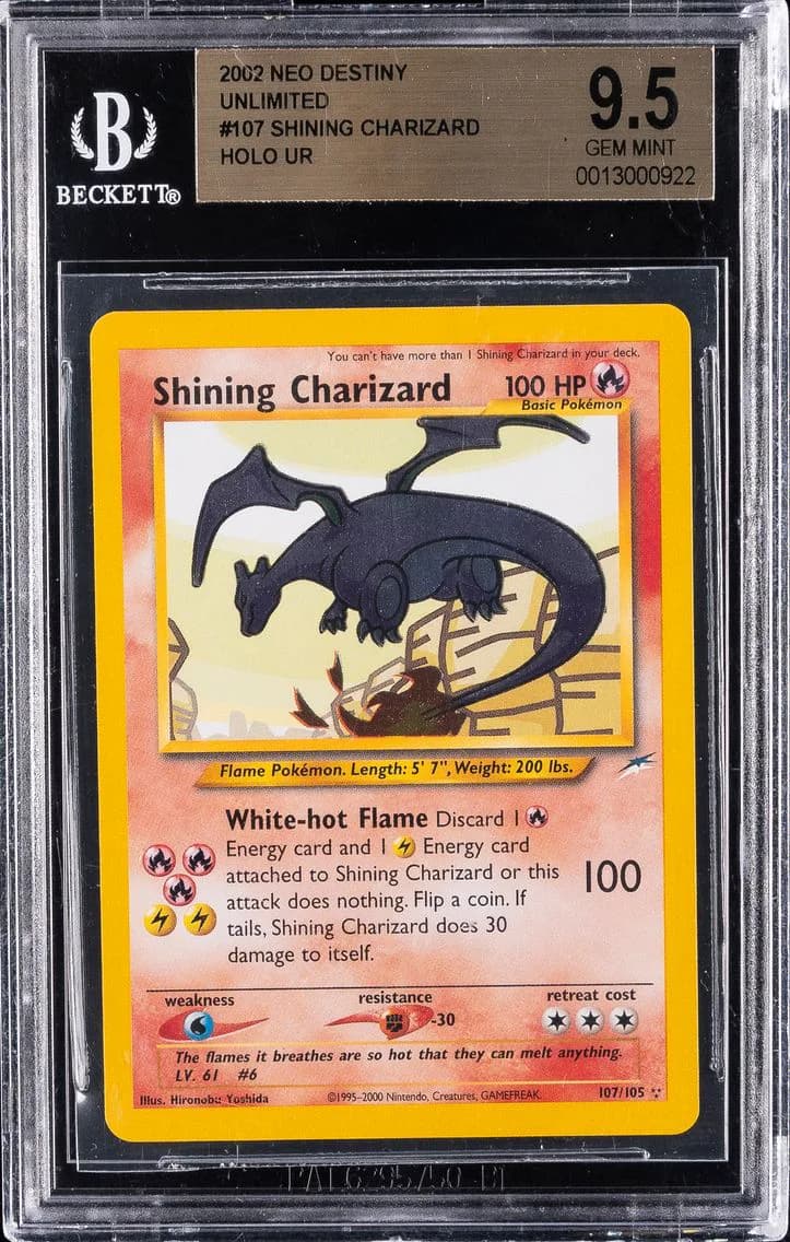 Shining Charizard, Neo Destiny Unlimited, BGS 9.5