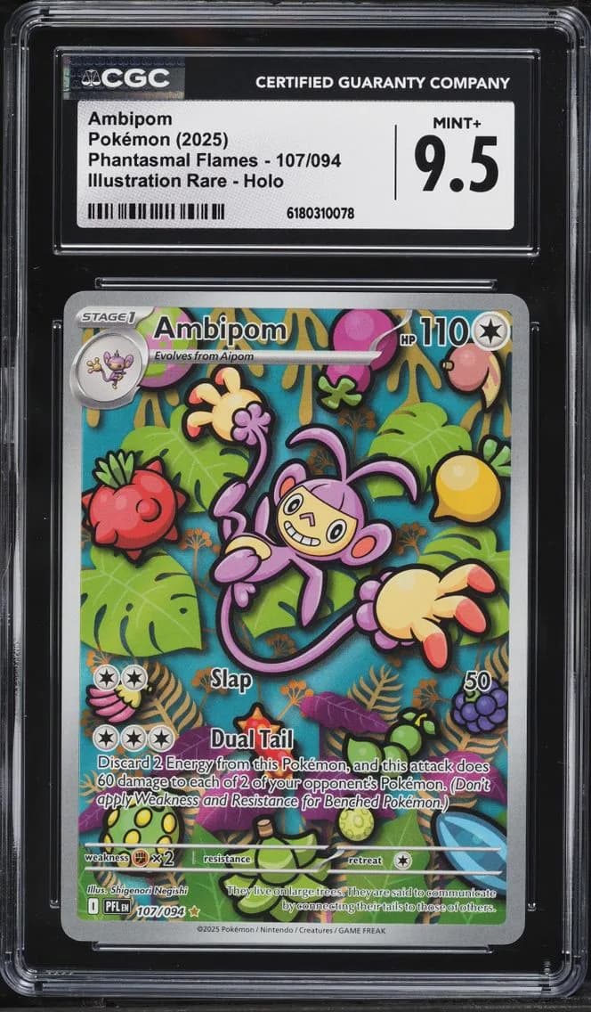 Ambipom, Phantasmal Flames, CGC 9.5