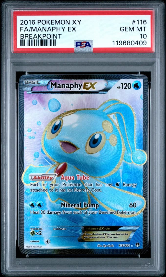 Manaphy EX, XY Breakpoint, PSA 10