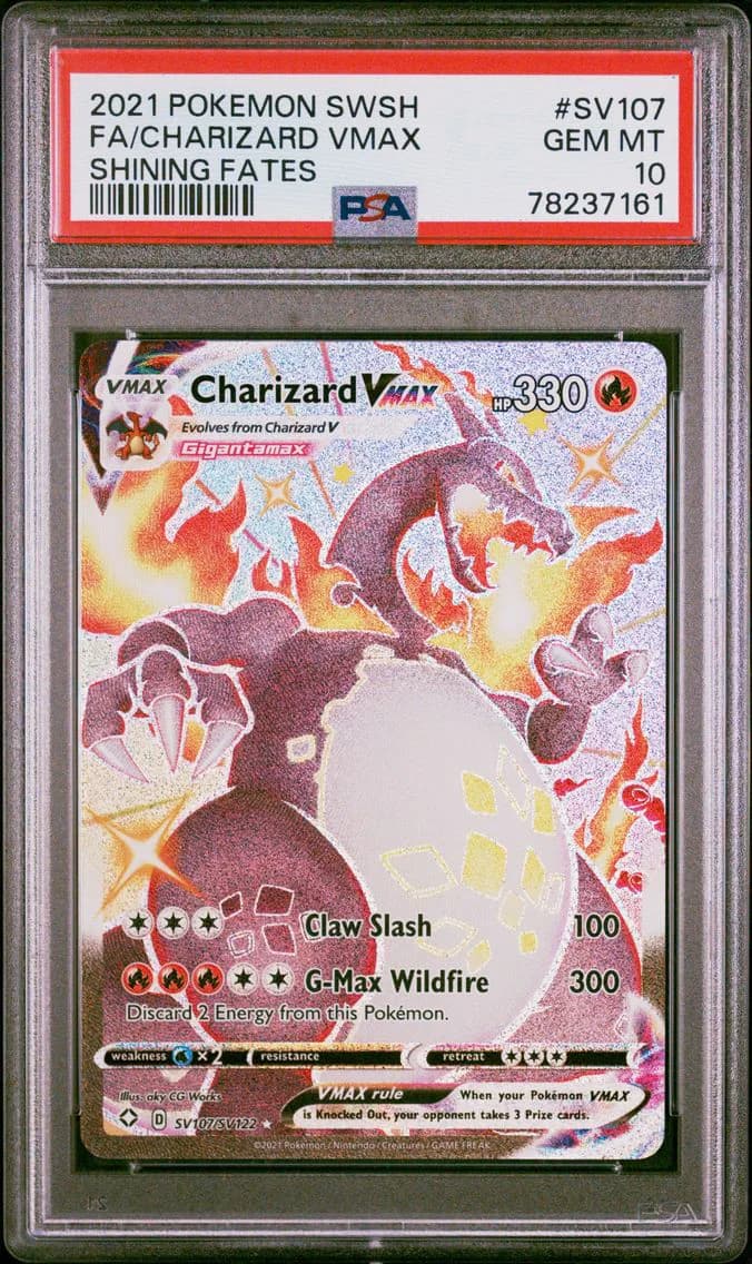 Charizard VMAX, Sword & Shield Shining Fates, PSA 10