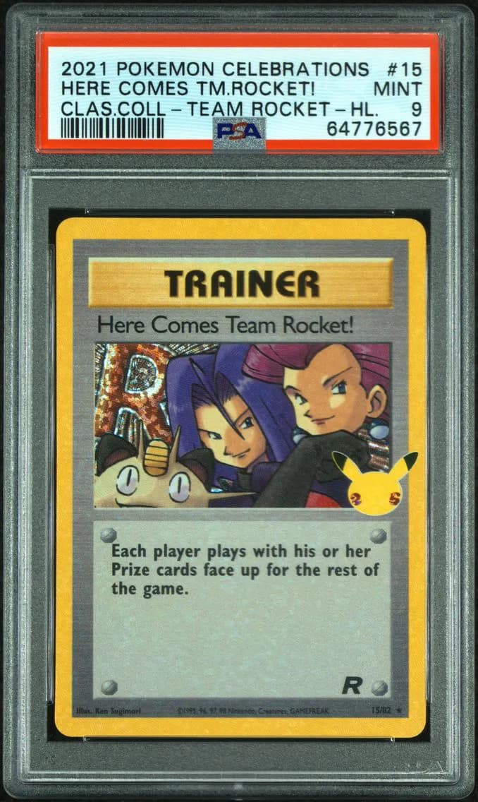 Here Comes Team Rocket!-Holo, Celebrations Classic Collection, PSA 9