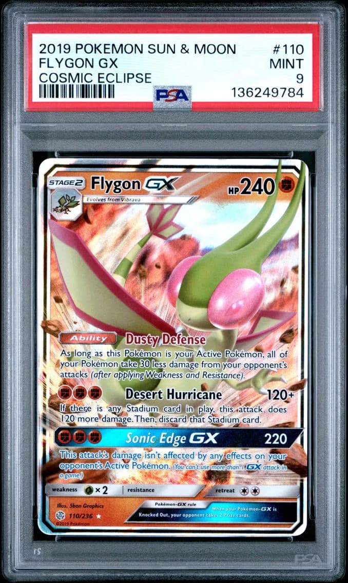Flygon GX, Sun & Moon Cosmic Eclipse, PSA 9