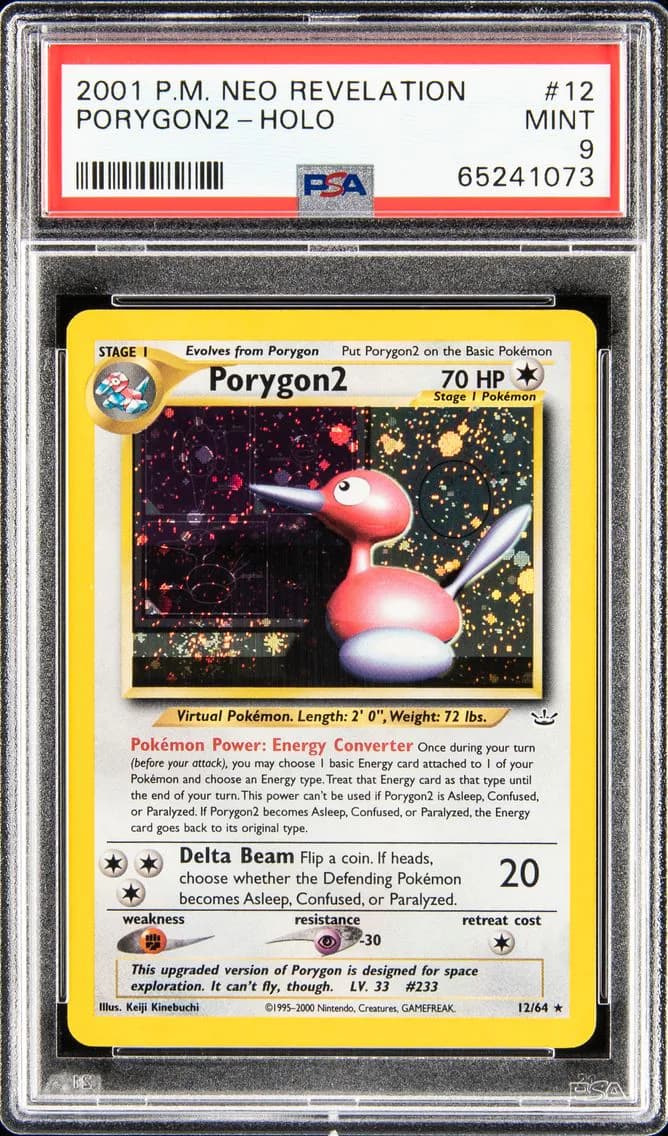 Porygon2-Holo, Neo Revelation, PSA 9