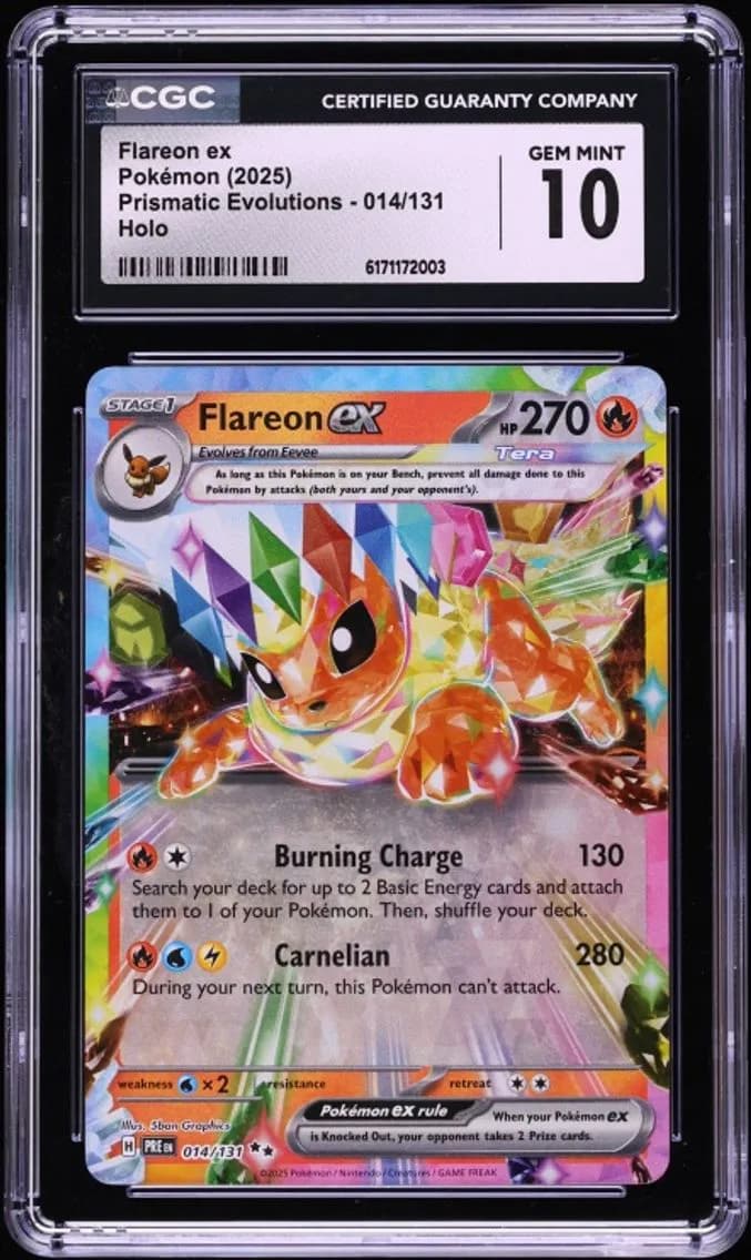 Flareon ex, Prismatic Evolutions, CGC 10