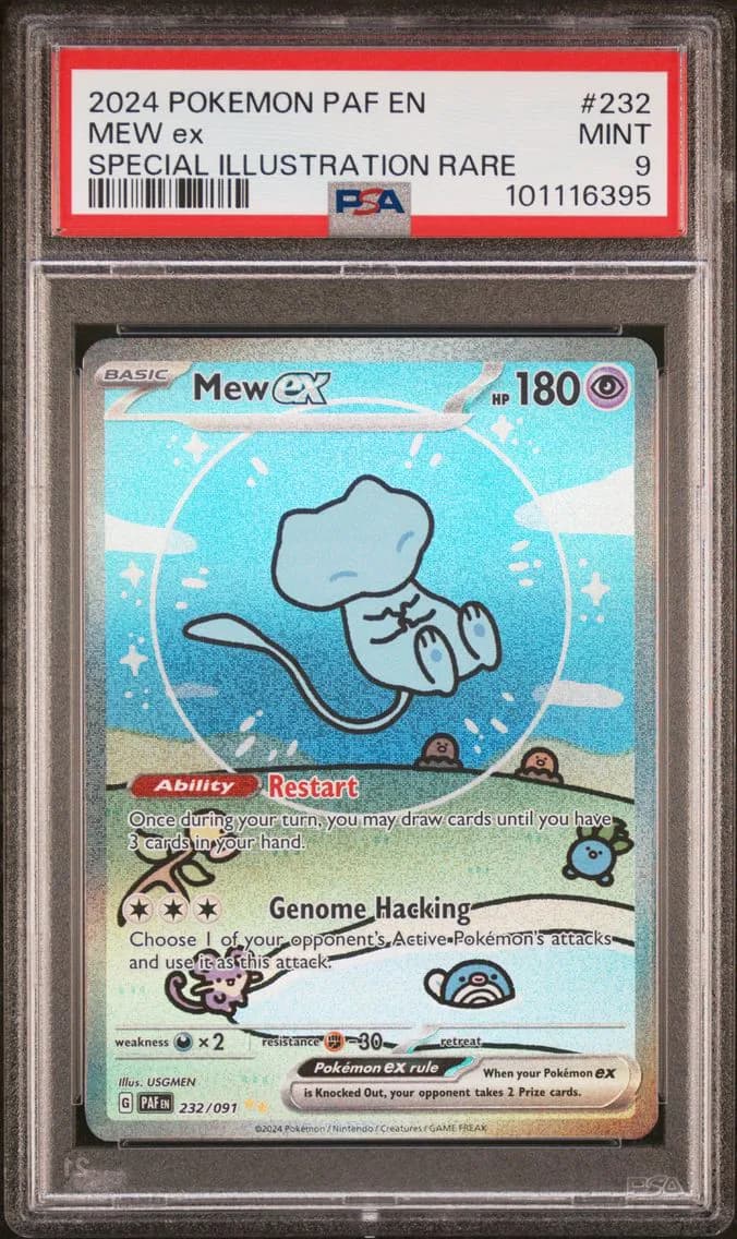 Mew EX, Paldean Fates, PSA 9