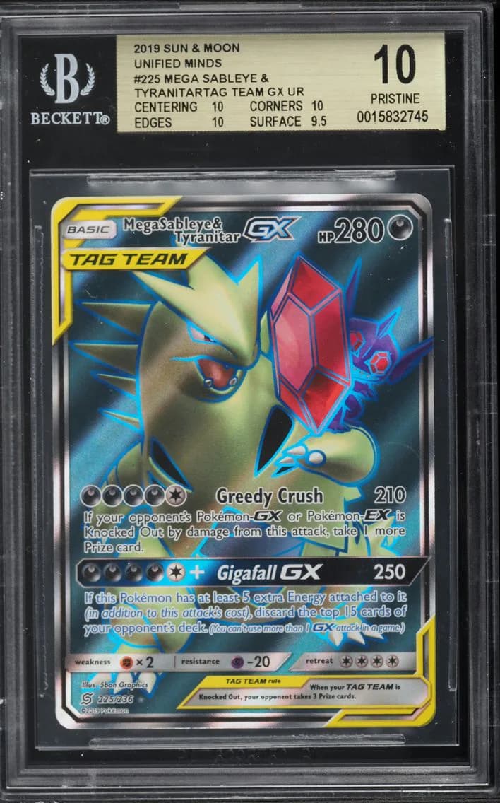 Mega Sableye & Tyranitar GX, Sun and Moon Unified Minds, BGS 10