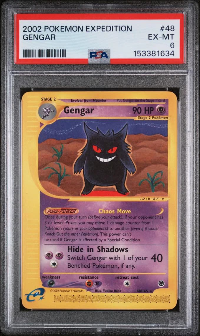 Gengar, Expedition, PSA 6