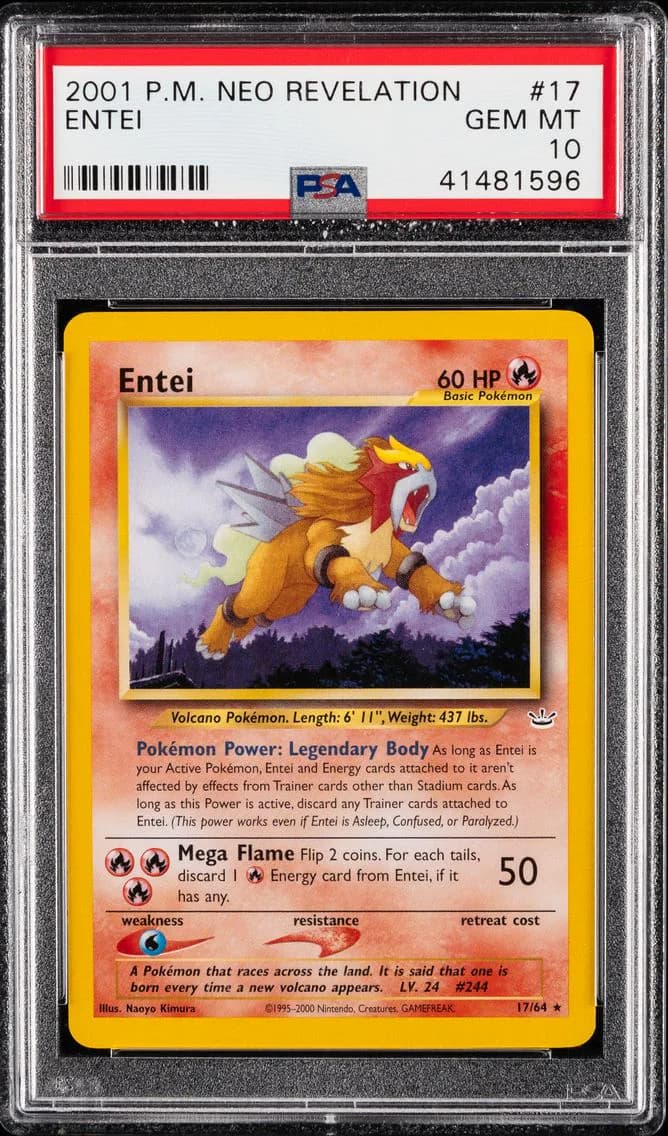 Entei, Neo Revelation, PSA 10