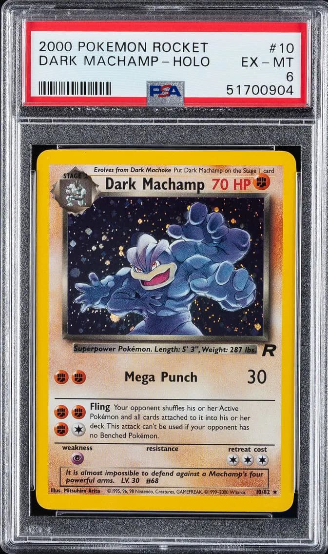 Dark Machamp-Holo, Rocket, PSA 6
