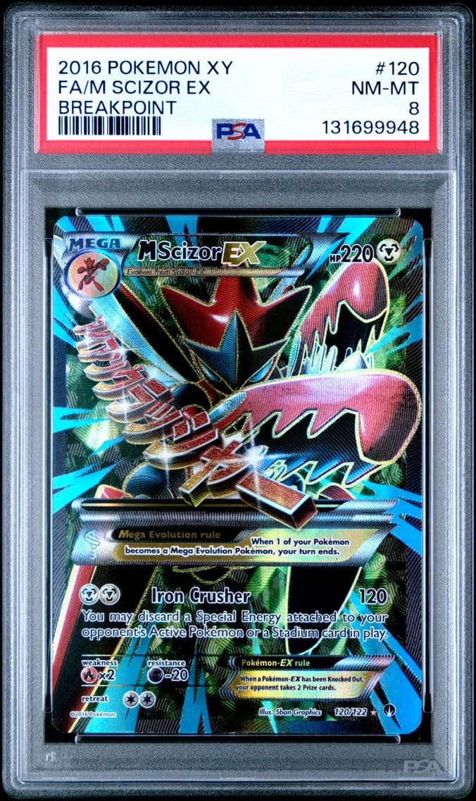 M Scizor EX, XY Breakpoint, PSA 8