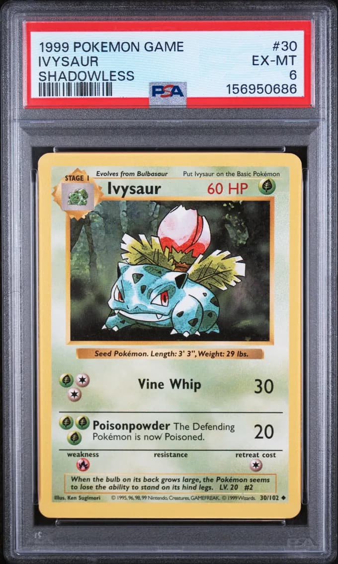 Ivysaur Shadowless, Game, PSA 6