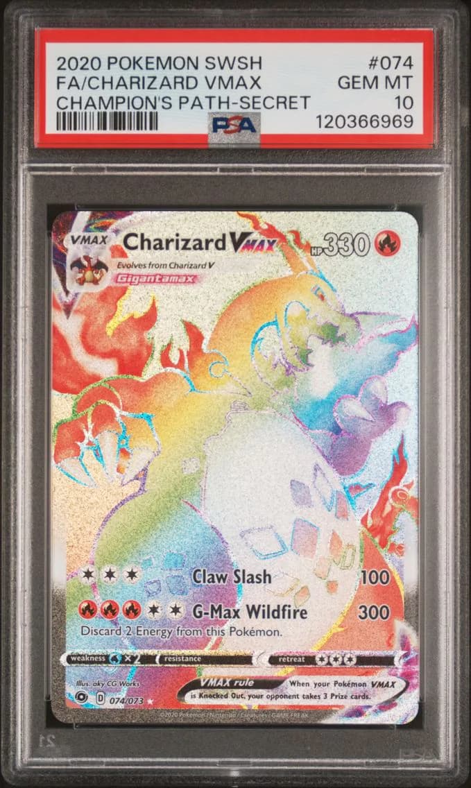 Charizard VMAX, Sword & Shield Champion's Path, PSA 10