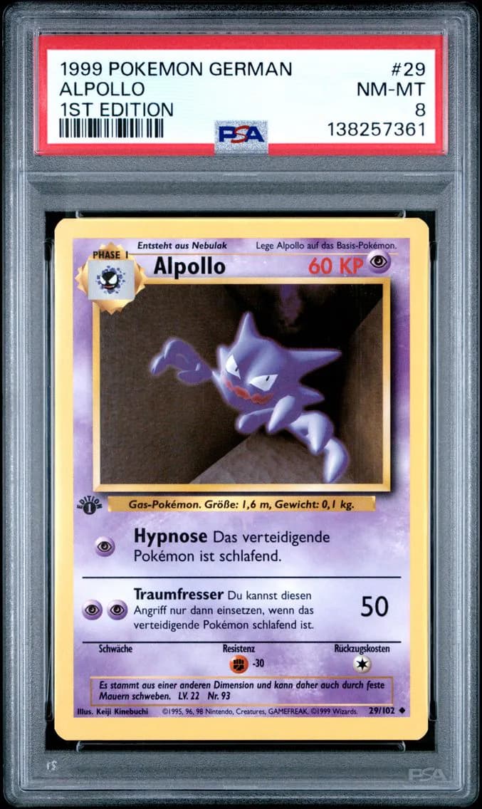 Alpollo 1st Edition, German, PSA 8