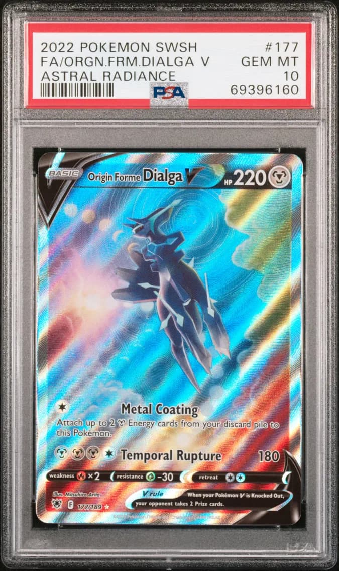 Origin Forme Dialga V, Sword & Shield Astral Radiance, PSA 10