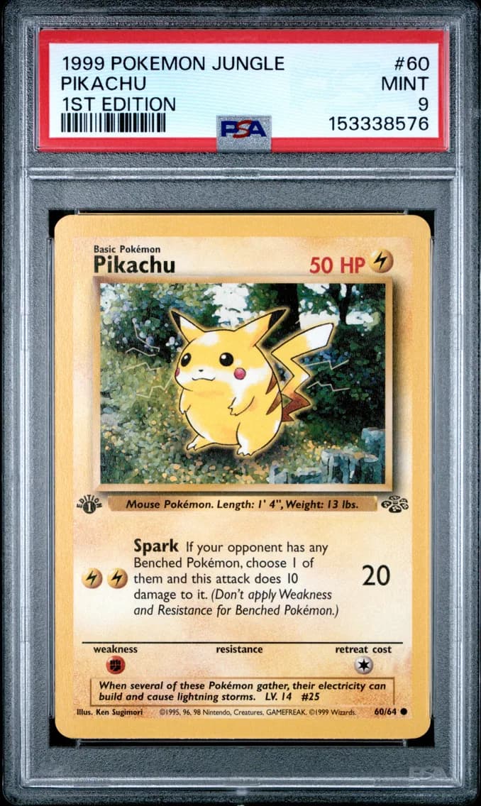 Pikachu 1st Edition, Jungle, PSA 9
