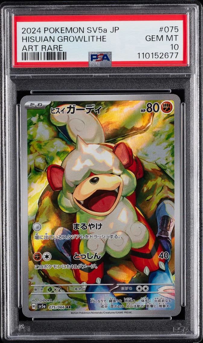 Hisuian Growlithe, Japanese Sv5a-Crimson Haze, PSA 10