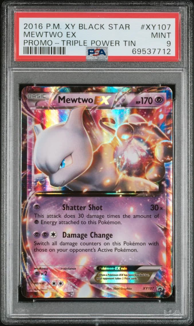 Mewtwo EX, XY Black Star Promo, PSA 9