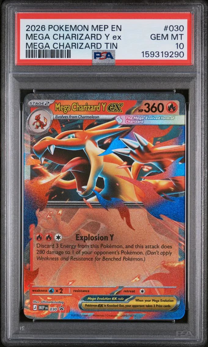 Mega Charizard Y EX, Me Black Star Promo, PSA 10